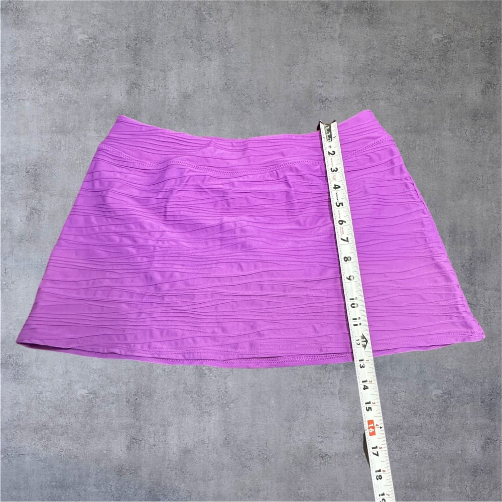 Lands' End Tankini Swim Set Womens 12/10 Purple Textured 2-Piece Skirt EUC - Picture 12 of 16